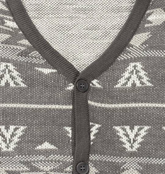 Pincponc ジャガードカーデガン チャコール系