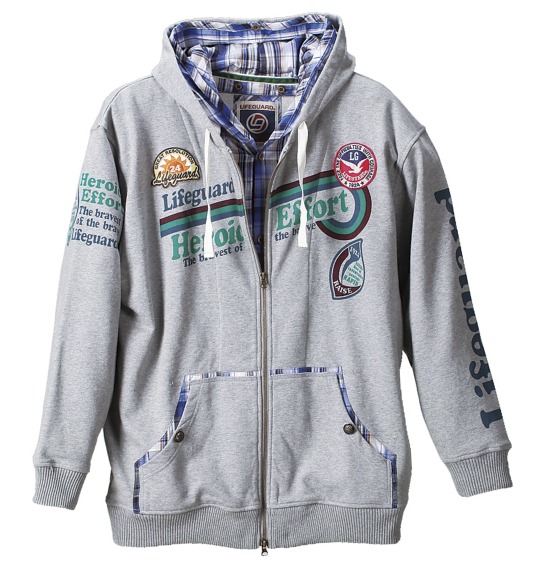 LIFE GUARD フルジップパーカー モクグレー