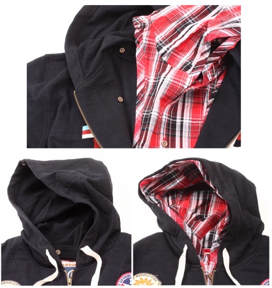 LIFE GUARD フルジップパーカー ブラック