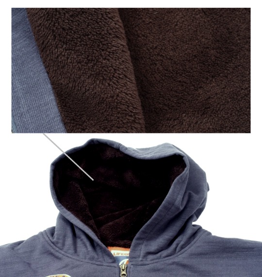 LIFE GUARD 裏ボアフルジップパーカー ネイビー