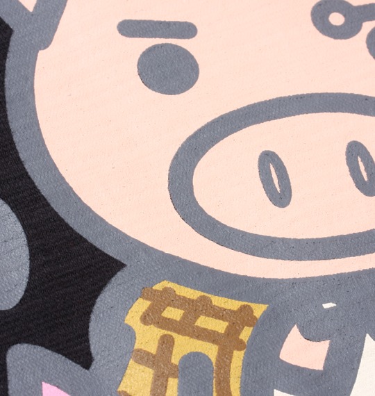 豊天 和柄Tシャツ(半袖) ブラック