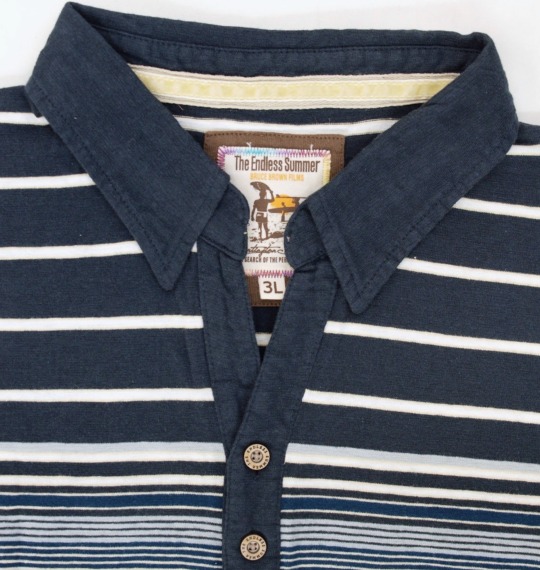 The Endless Summer ボーダーポロシャツ半袖 チャコール