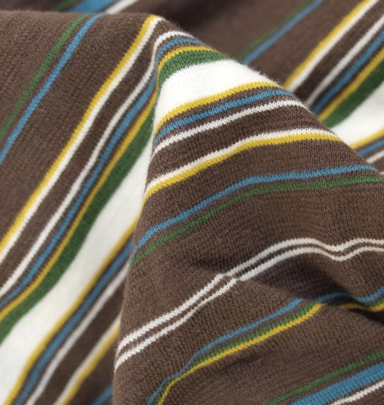 The Endless Summer ボーダーポロシャツ半袖 ブラウン