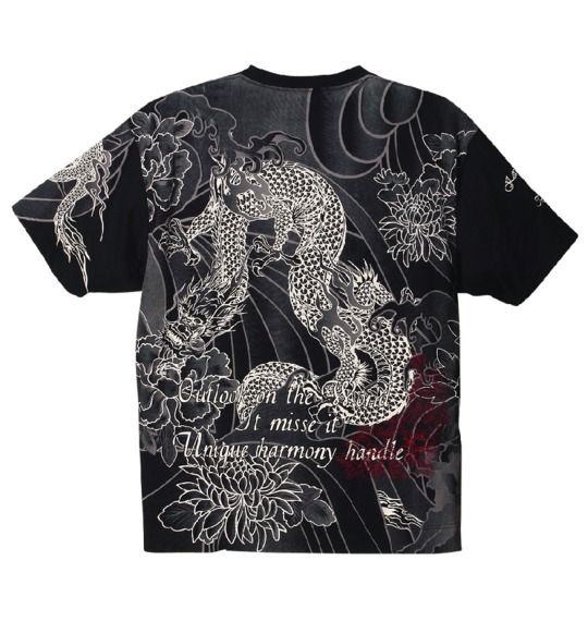 絡繰魂 和柄Tシャツ(半袖) スミクロ