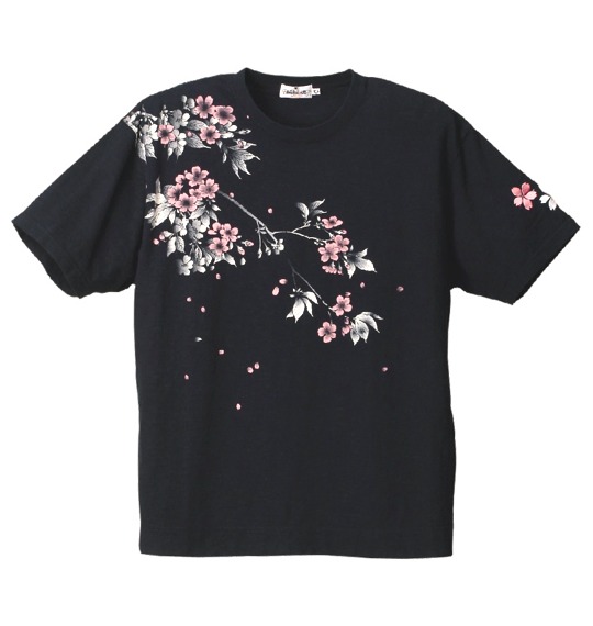 絡繰魂 和柄Tシャツ(半袖) スミクロ