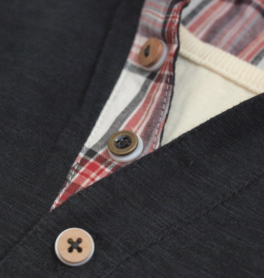 Pincponc チェック使いポロシャツ(半袖) ブラック