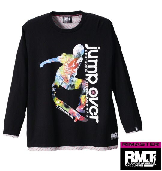 RIMASTER フェイクレイヤードTシャツ ブラック