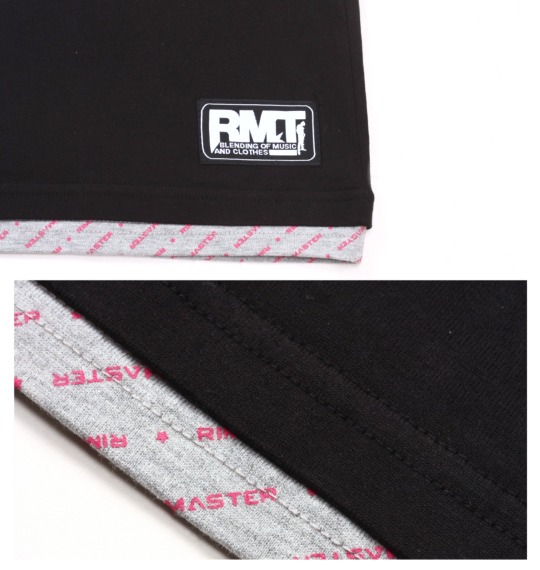 RIMASTER フェイクレイヤードTシャツ ブラック