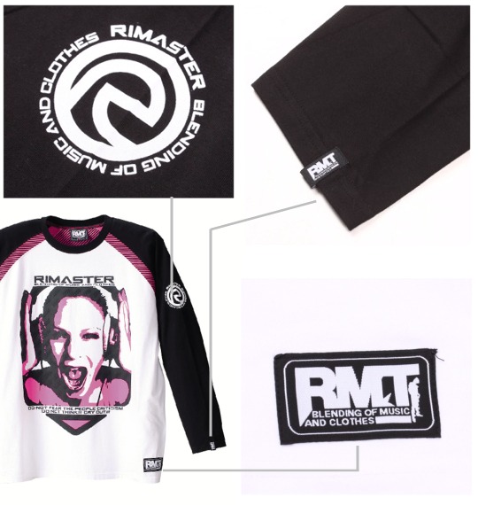 RIMASTER ラグランTシャツ ホワイト×ブラック