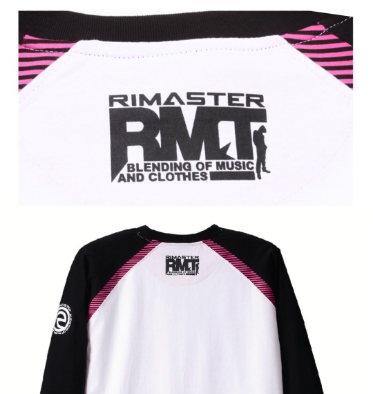 RIMASTER ラグランTシャツ ホワイト×ブラック