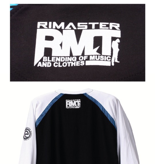 RIMASTER ラグランTシャツ ブラック×ホワイト