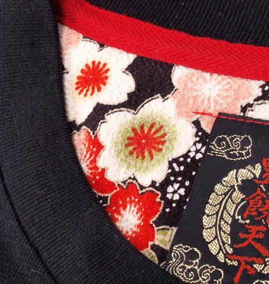 豊饒天下 和柄Tシャツ ブラック