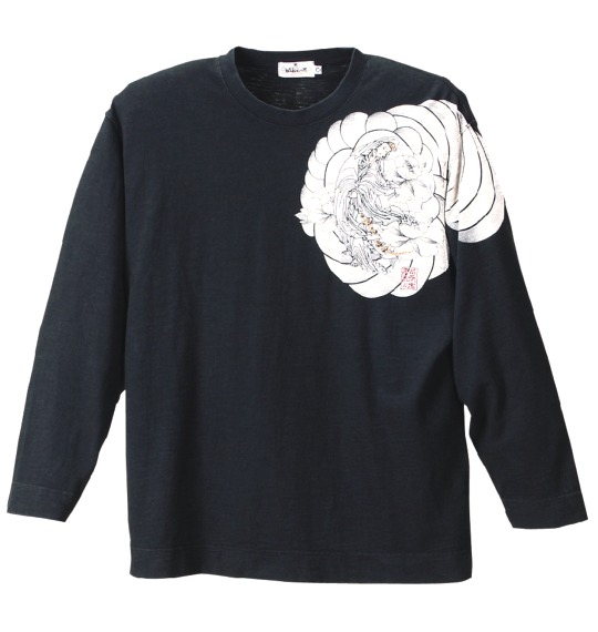 絡繰魂 和柄Tシャツ スミクロ