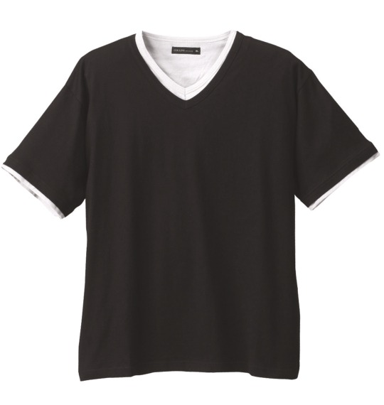 COLLINS ジップパーカー+VTシャツ半袖 モクグレー×ブラック