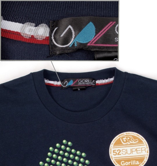 Gorilla Tシャツ(半袖) ネイビー