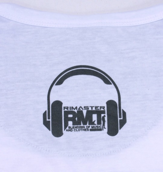 RIMASTER フェイク七分袖Tシャツ ホワイト×ブラック