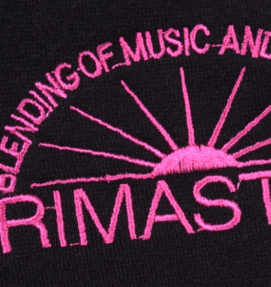 RIMASTER フェイクレイヤードパーカー ブラック×ピンク