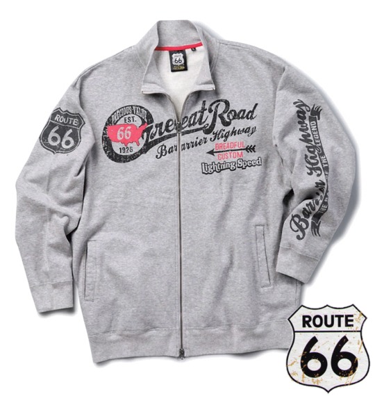 ROUTE66 フルジップジャケット モクグレー