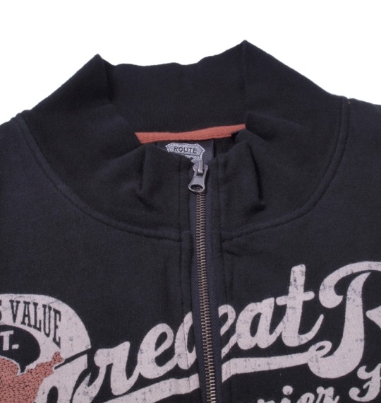 ROUTE66 フルジップジャケット ブラック