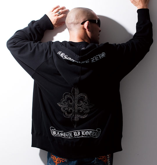 GLADIATE フルジップパーカートレーナー ブラック