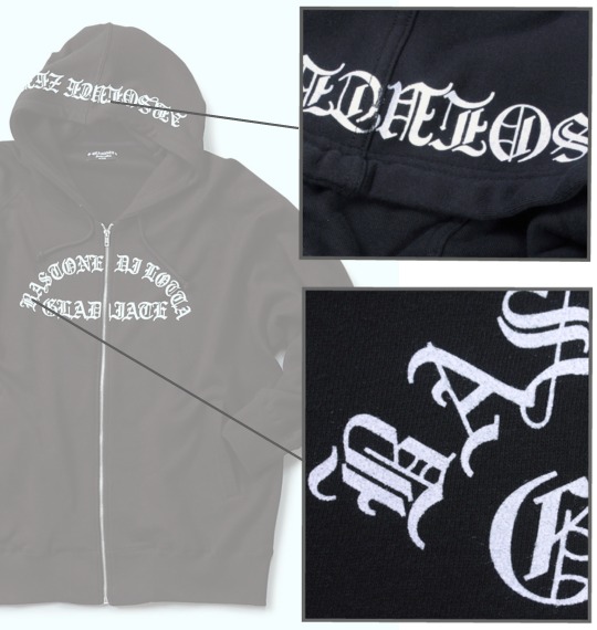 GLADIATE フルジップパーカートレーナー ブラック