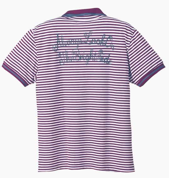 Pincponc ポロシャツ(半袖) ワイン×ホワイト