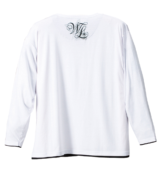WILD LIFE フェイクVネックTシャツ ホワイト