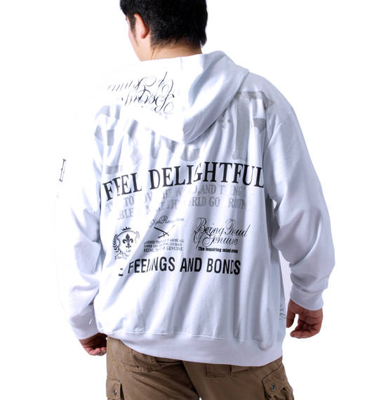 WILD LIFE ジップパーカー+VT半袖 ホワイト×ブラック