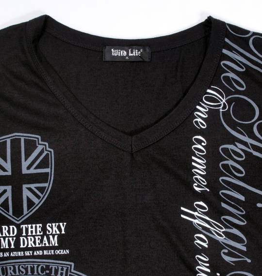 WILD LIFE ジップパーカー+VT半袖 ホワイト×ブラック