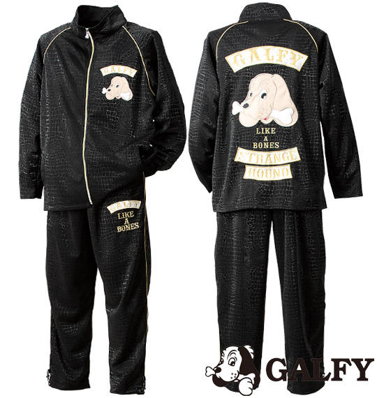 GALFY ラメ鹿の子ジャージセット ブラック