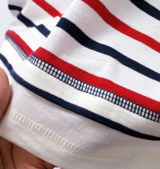 Pincponc フェイクボーダーTシャツ(長袖) オフホワイト