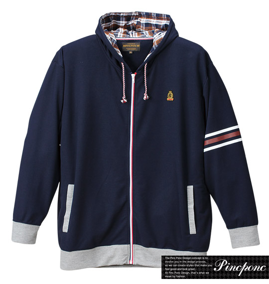 Pincponc フルジップパーカー ネイビー