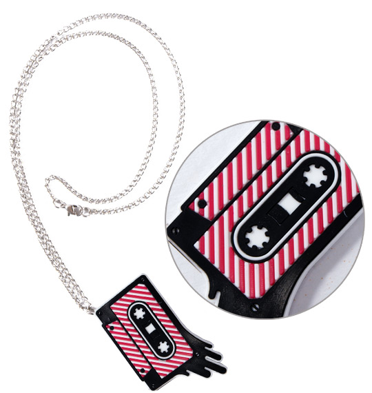 RIMASTER フロッキー&昇華転写プリント半袖Tシャツ ホワイト×ピンク