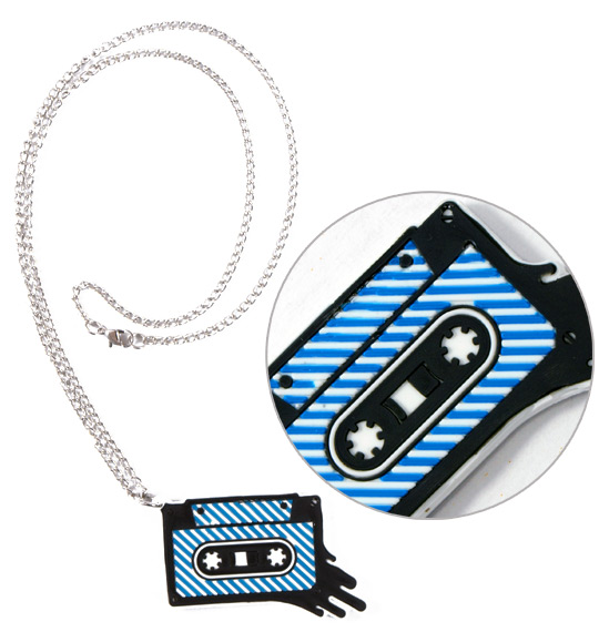 RIMASTER フロッキー&昇華転写プリント半袖Tシャツ サックス×ネイビー