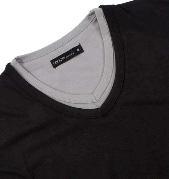 COLLINS ジップパーカー+VTシャツ半袖 グレー×ブラック