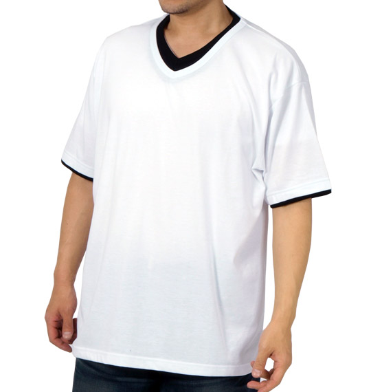 COLLINS ジップパーカー+VTシャツ半袖 ブラック×ホワイト