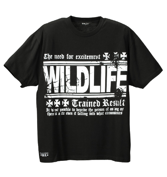 WILD LIFE ベロア切替長袖ジャージ+半袖Tシャツ ホワイト×ブラック