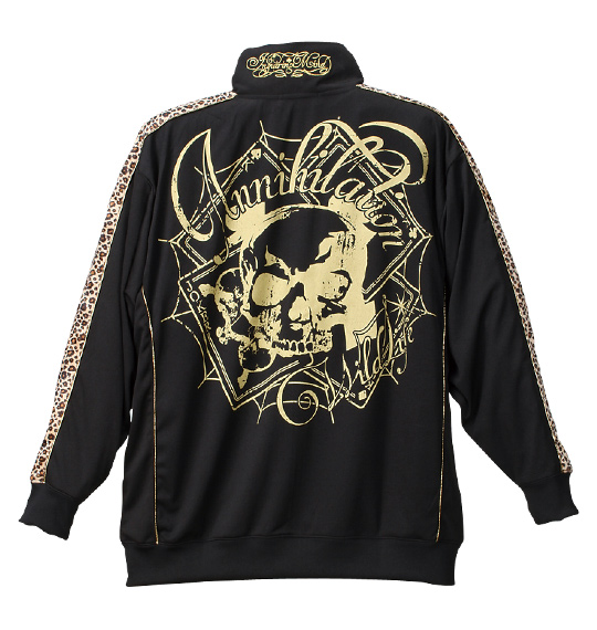 WILD LIFE ベロア切替長袖ジャージ+半袖Tシャツ ブラック×ホワイト
