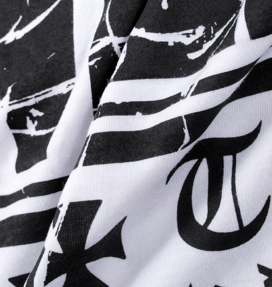 WILD LIFE ベロア切替長袖ジャージ+半袖Tシャツ ブラック×ホワイト