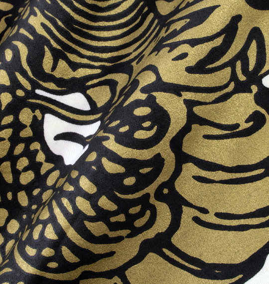 雷IKAZUCHI フェイクTシャツ オフホワイト×ブラック