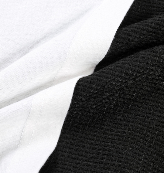 雷IKAZUCHI フェイクTシャツ オフホワイト×ブラック