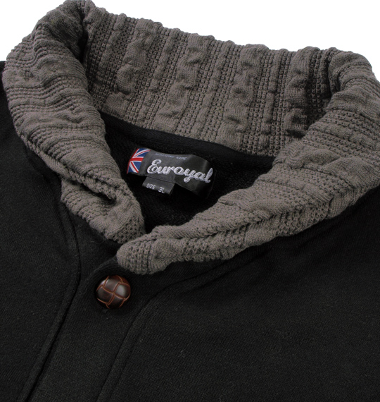 EUROYAL ショールカラーブルゾン ブラック