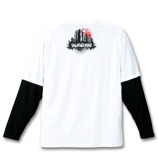 RIMASTER フェイクTシャツ ホワイト×ブラック