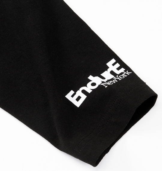 ENDURE フェイクレイヤード長袖Tシャツ モクグレー×ブラック