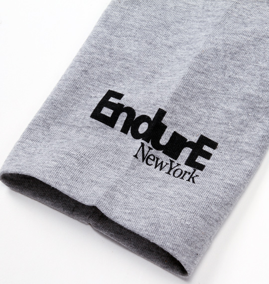 ENDURE フェイクレイヤード長袖Tシャツ ブラック×モクグレー