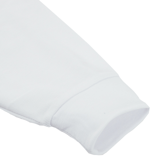 OUTDOOR PRODUCTS 鹿の子長袖ポロシャツ ホワイト