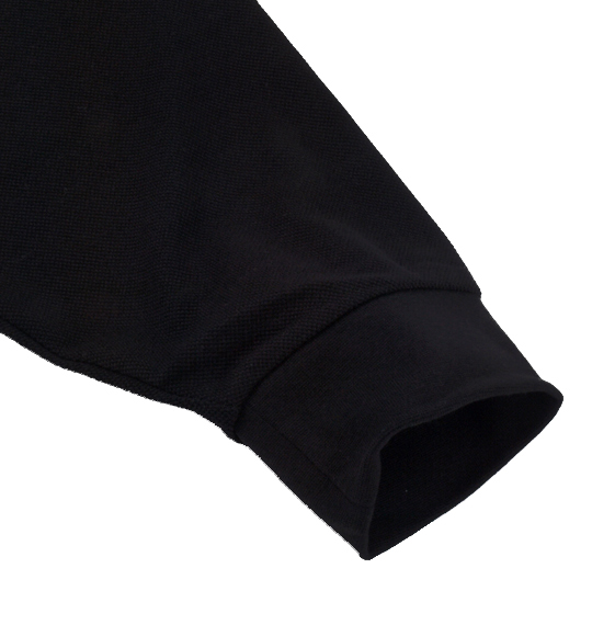 OUTDOOR PRODUCTS 鹿の子長袖ポロシャツ ブラック