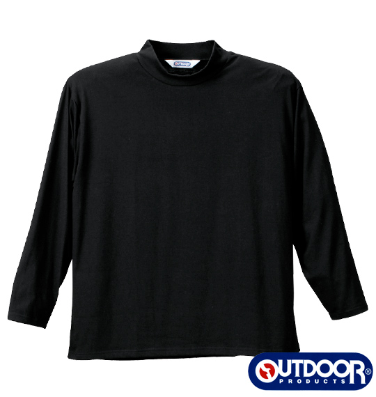 OUTDOOR PRODUCTS ハイネック長袖Tシャツ ブラック