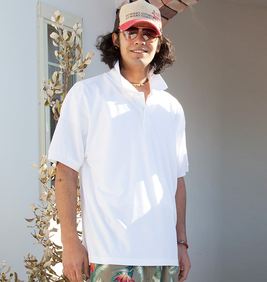 OUTDOOR PRODUCTS 半袖ポロシャツ ホワイト