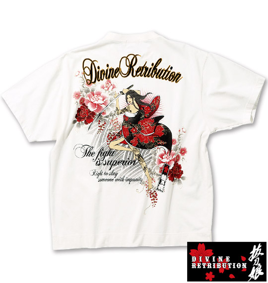 絡繰魂抜刀娘 穂乃花演武Tシャツ(半袖) オフホワイト